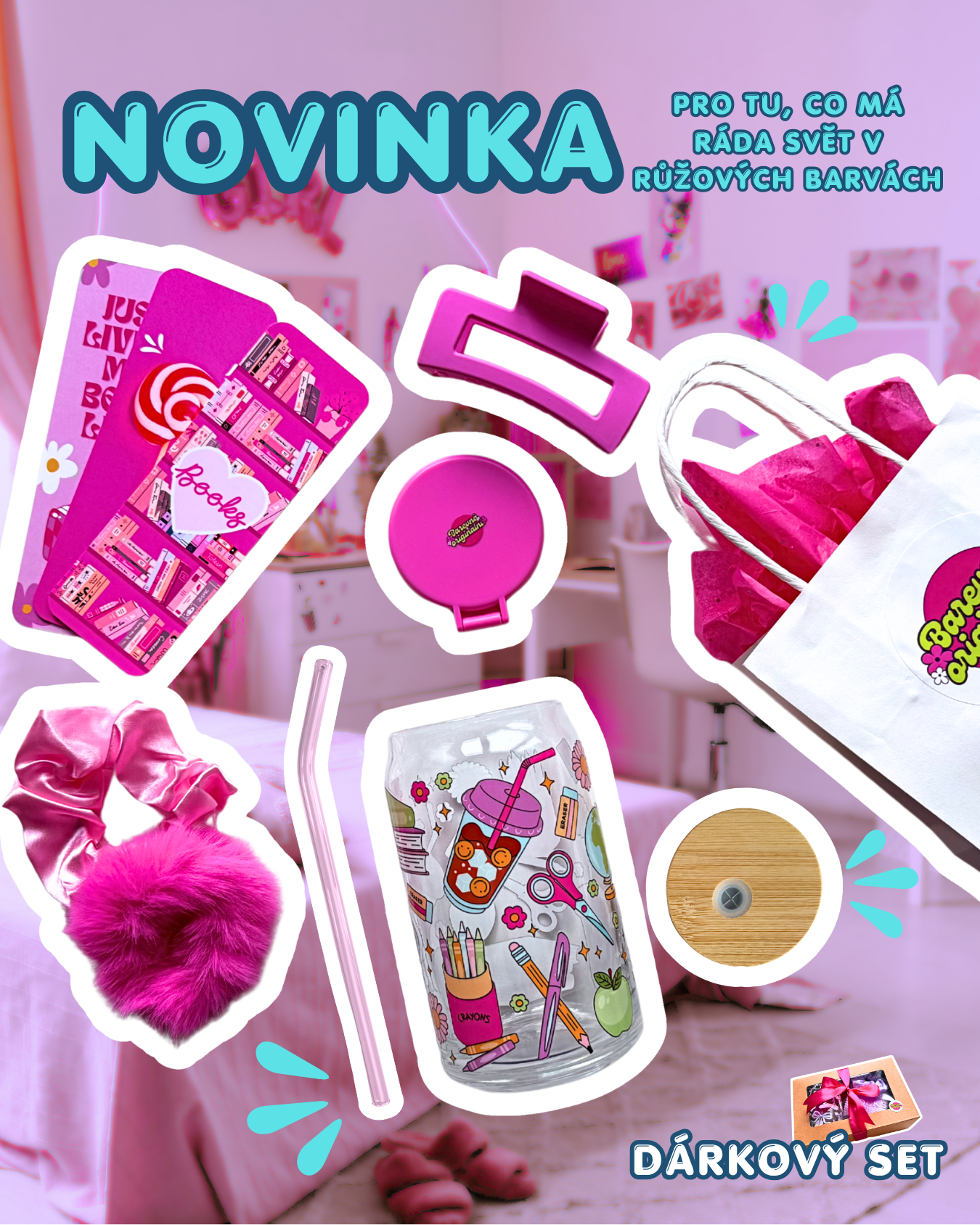 Dárkový set - ružová