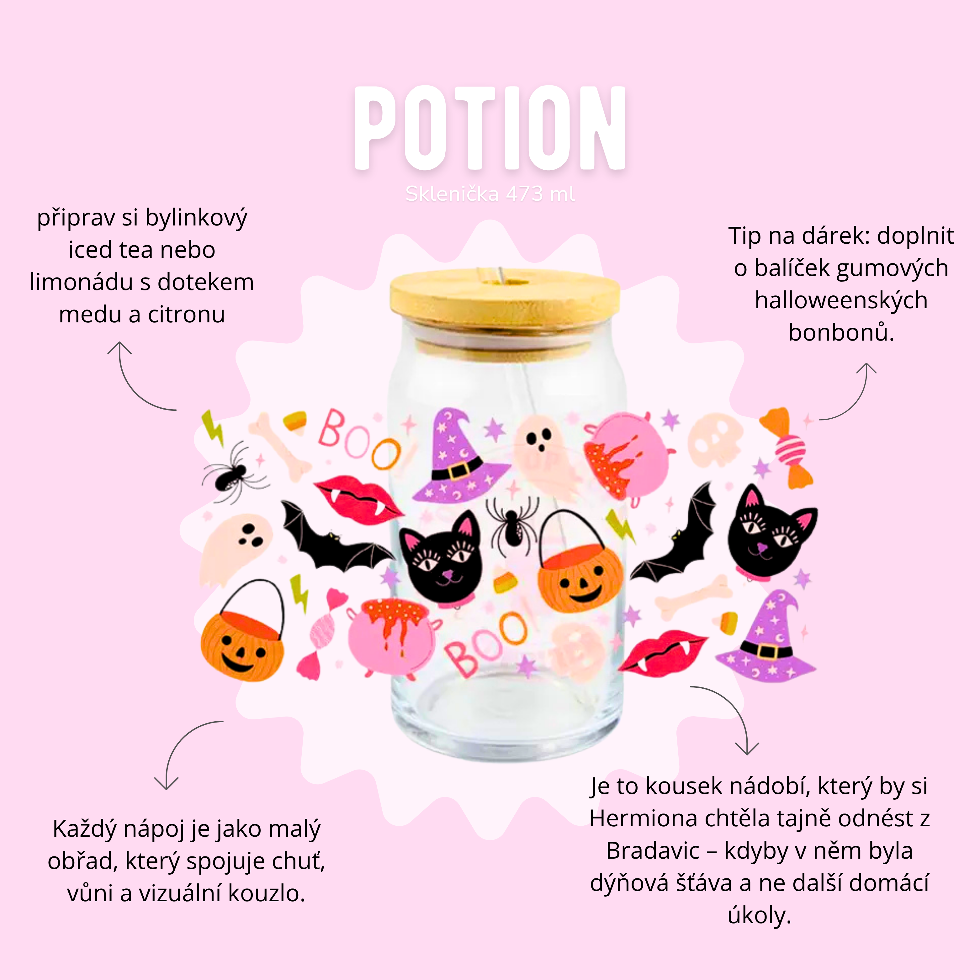 Sklenička 473 ml - potion