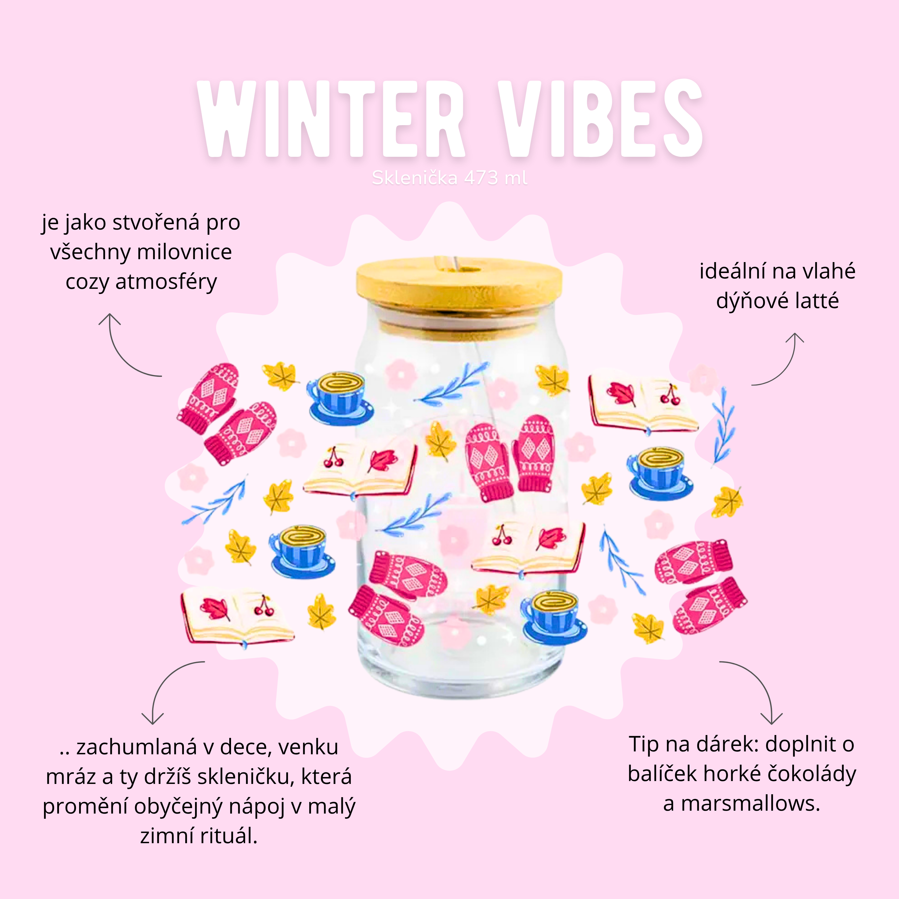 Sklenička 473 ml - winter vibes