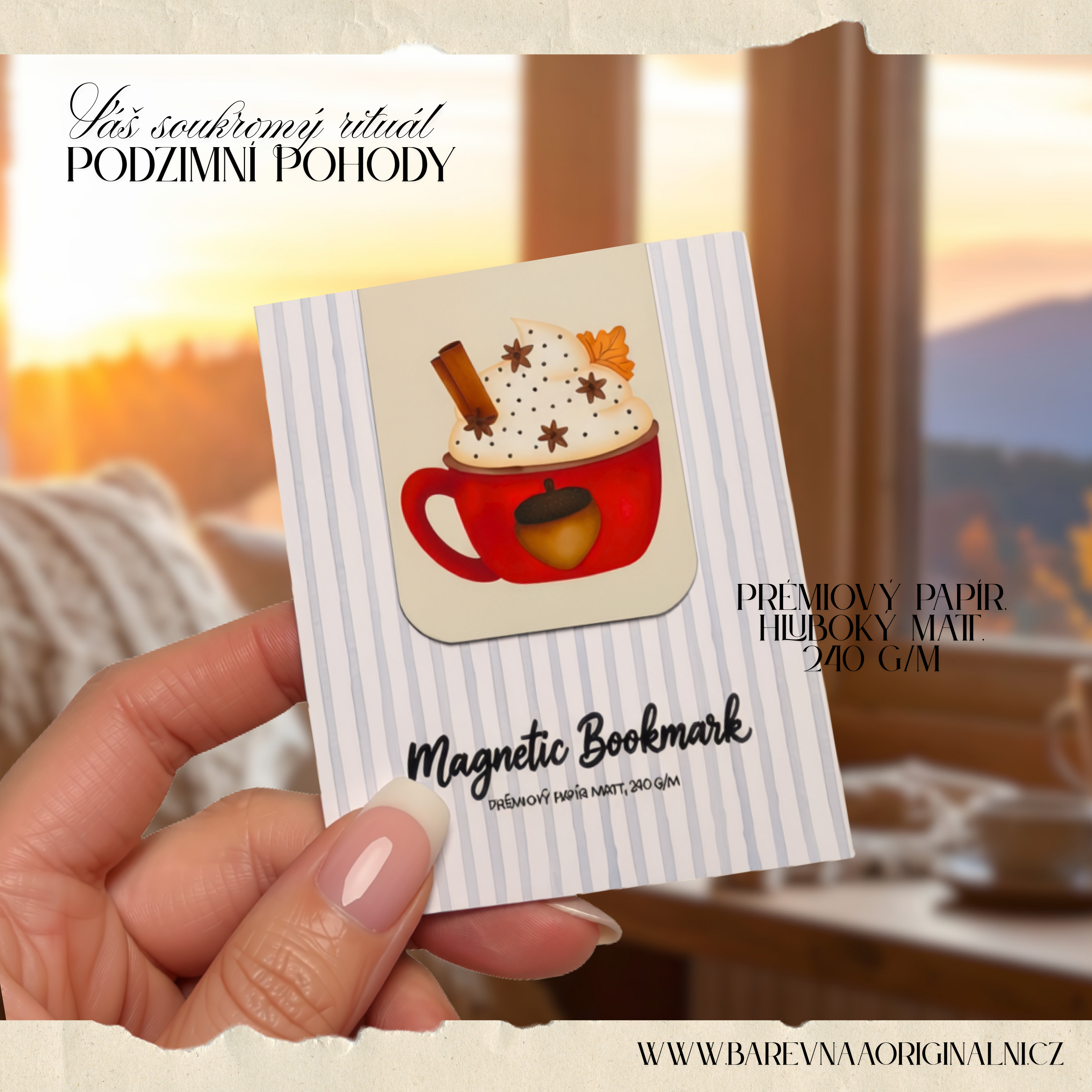 Papírová magnetická záložka Mug 4*5cm