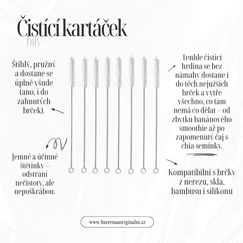Čistící kartáček - bílý