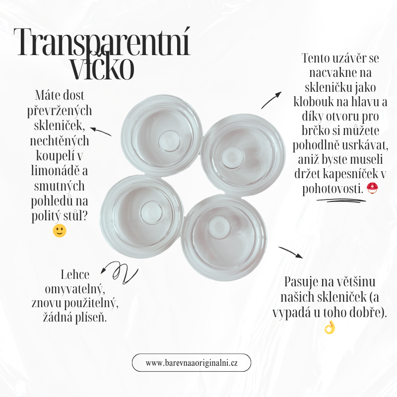 Transparentní víčko (ke skleničce 550 ml)
