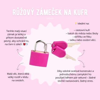Růžový zámeček na kufr