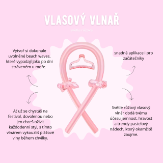 Vlasový vlnař - světle růžová