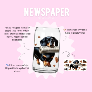 Sklenička 473 ml - Newspaper