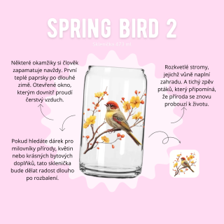Sklenička 473 ml - Spring bird 2