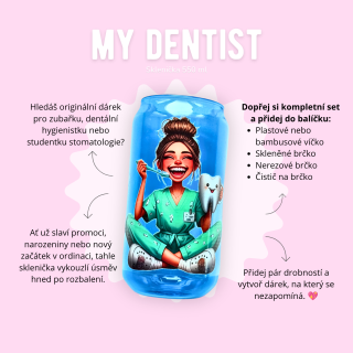 Sklenička 550 ml modrá - My dentist