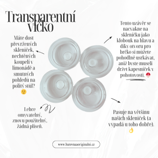 Transparentní víčko (ke skleničce 550 ml)