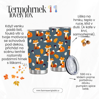 Termohrnek 590 ml - lovely fox