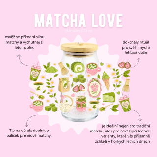 Sklenička 473 ml - matcha love